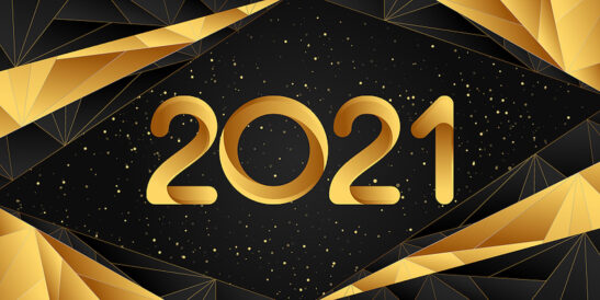 Image shows: 2021 Happy New Year banner.