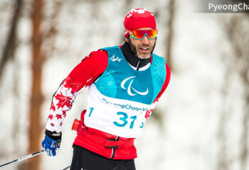 Paralympic champion, Brian McKeever, in competition.