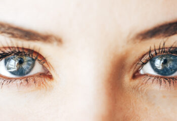Close up of beautiful blue eyes
